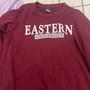 maroon eastern university sweatshirt
